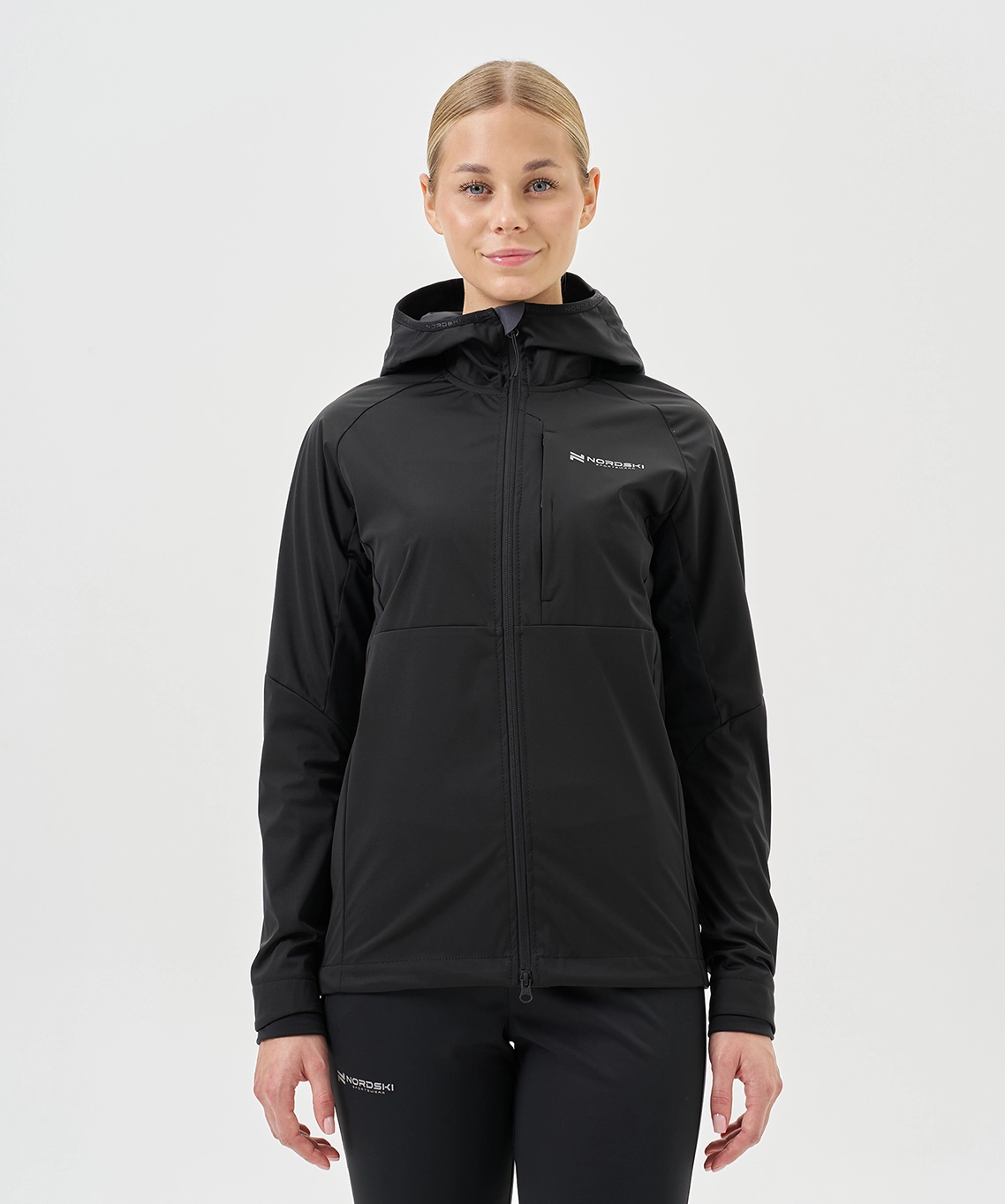 Тренировочная куртка Nordski PRO TOUR HOOD Black W