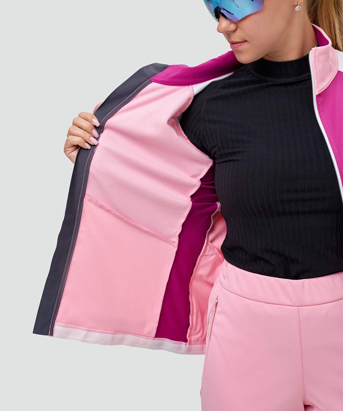 Тренировочная куртка Nordski Pro 2.0 White/Candy Pink/Fuchsia W