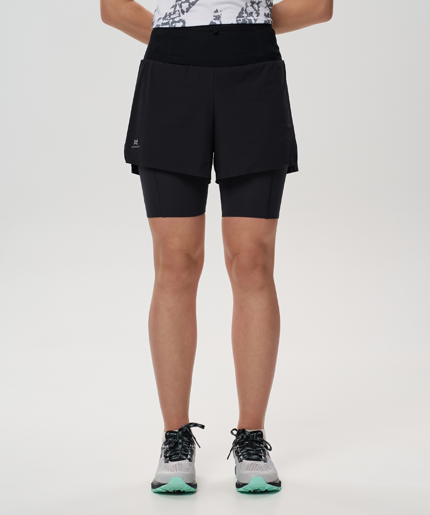 Шорты 2 в 1 Nordski Trail Black W