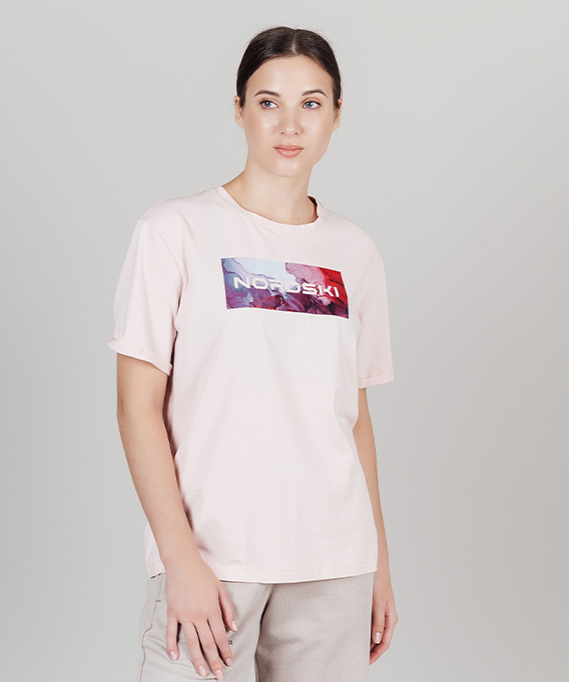 Футболка Nordski Simple Logo Beige/Sunset W