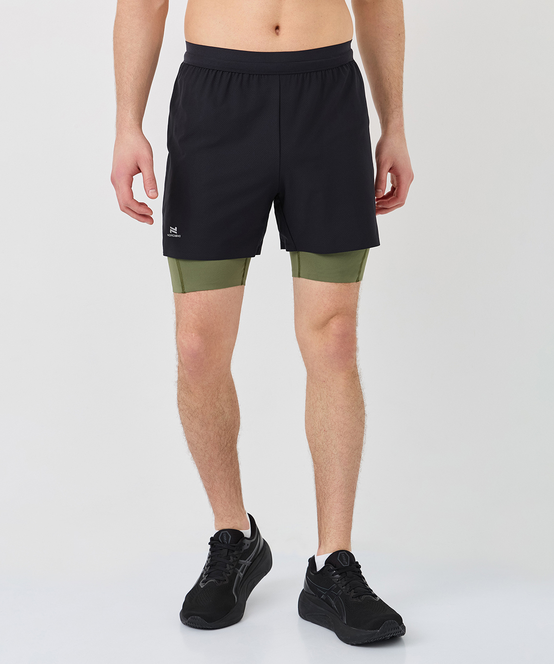 Шорты с лосинами Nordski Stayer Black/Olive